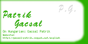 patrik gacsal business card